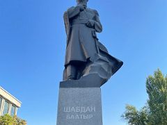 05B Statue of Shabdan Baatyr at Kyrgyz National State University Bishkek Kyrgyzstan